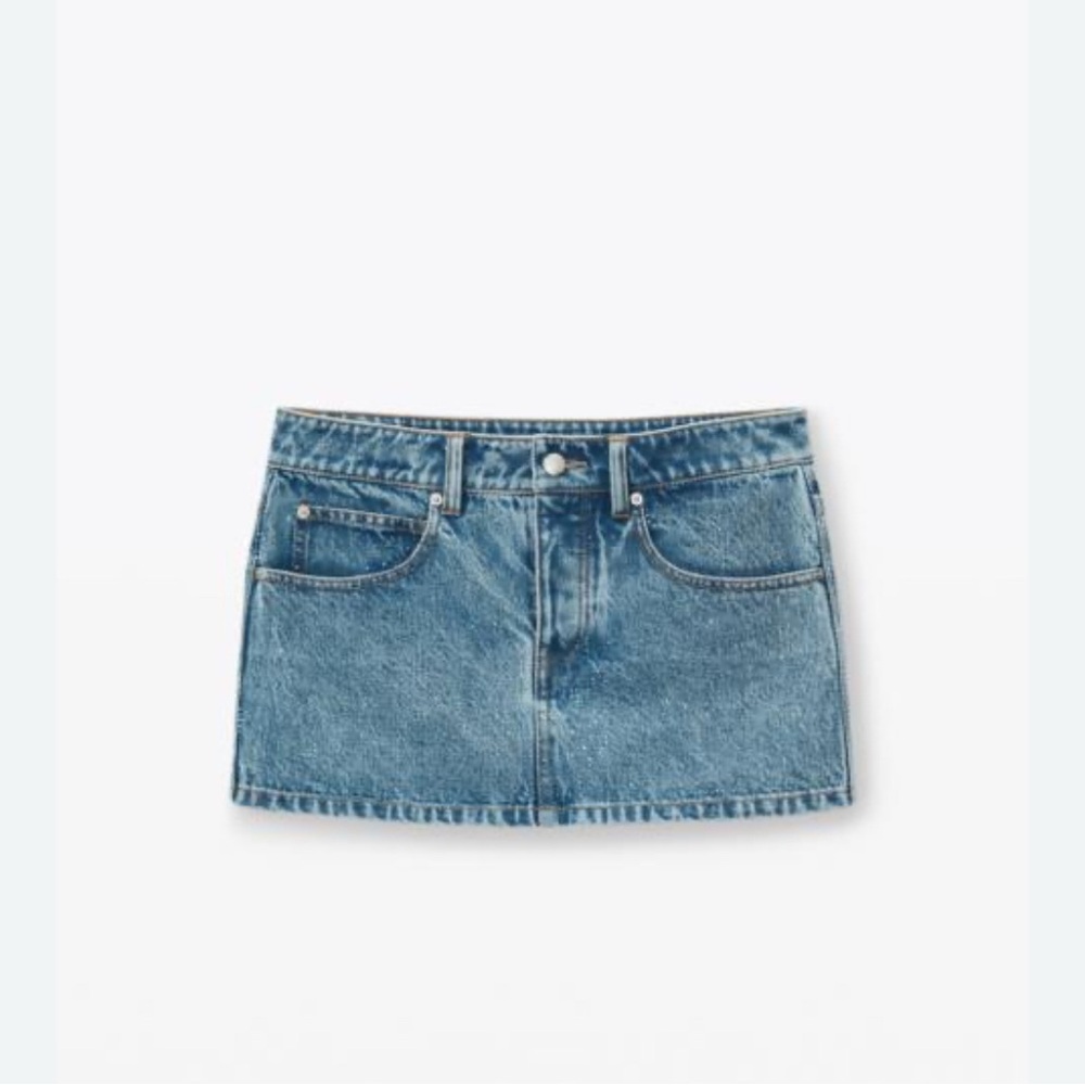Alexander Wang Light Blue Denim Mini Skort